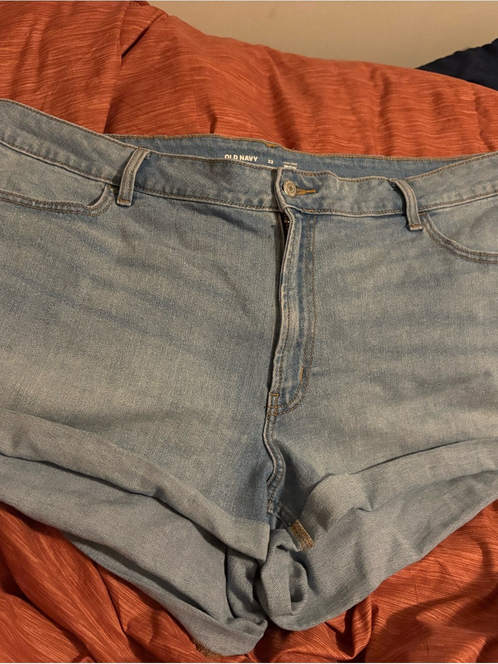 Old Navy Light Blue Women's Denim Ankle & Cropped Shorts